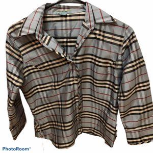 Too She She Blue Multicolored Women's Blouse Sz 2